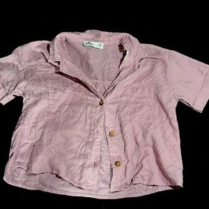 Hollister lavender crop top